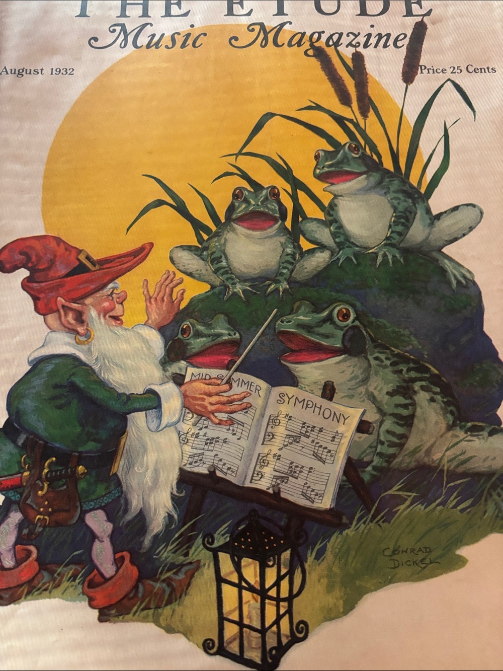 Midsummer Symphony" cover illustration by Conrad Dickel August 1932 edition